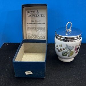 Vintage Royal Worcester Egg Coddler with Berry Motif (LAVINIA)
